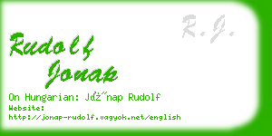 rudolf jonap business card